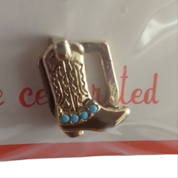 NWT Keep Collective Gold And Turquoise Western Cowboy Charm - Picture 2 of 3